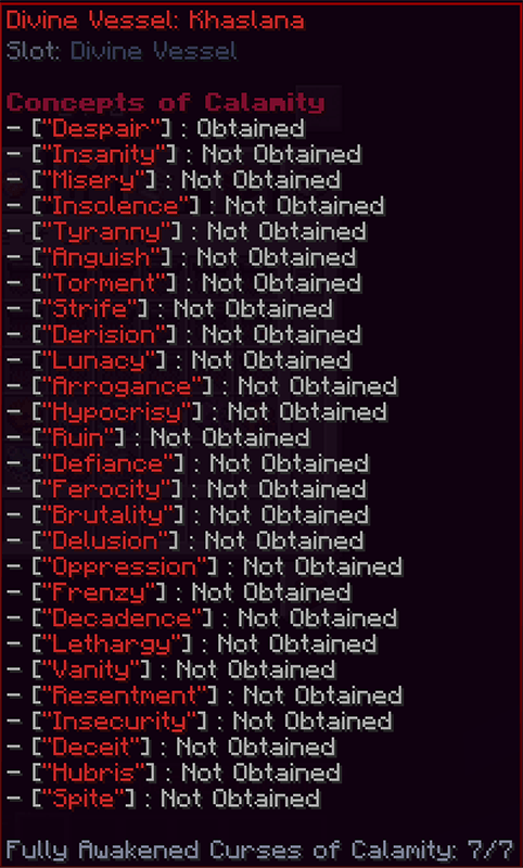 Divine Vessel Requirements