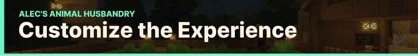 Customize the Experience