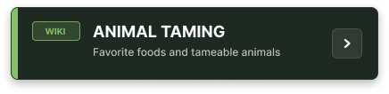 Animal Taming Reference