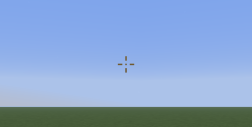 An in game screen shot of the texture pack's crosshair.