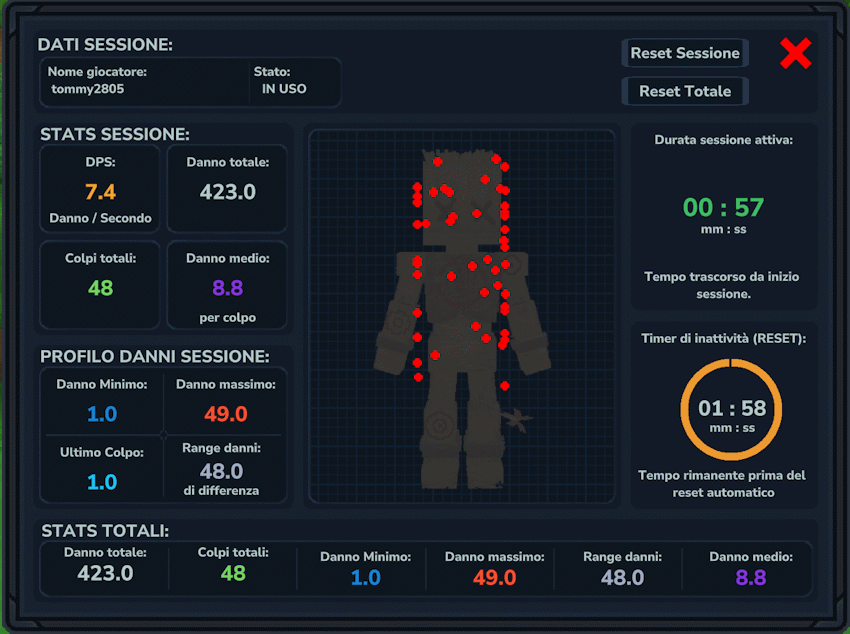 Dummy Stats GUI with 2D Heatmap
