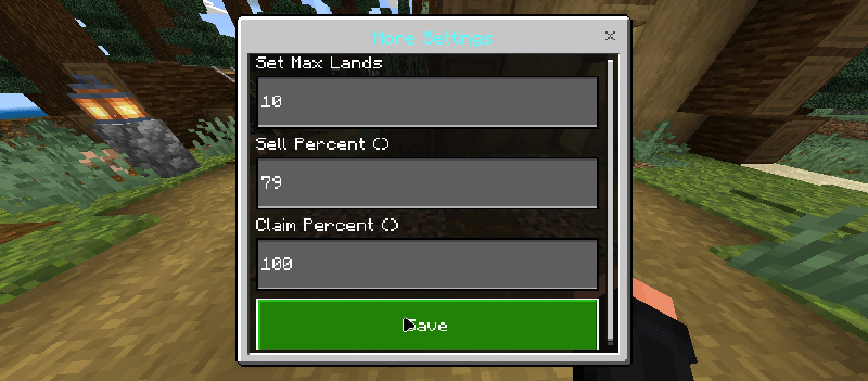 Config menu