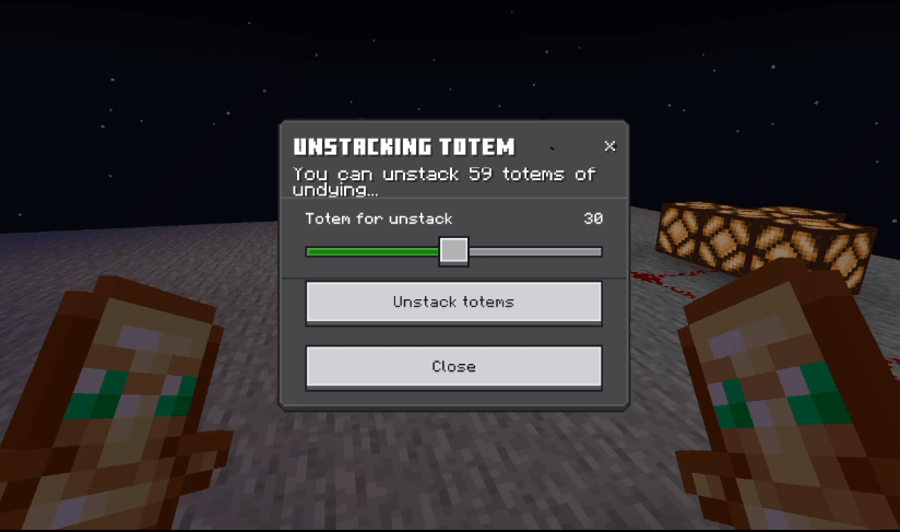 Unstacking totem