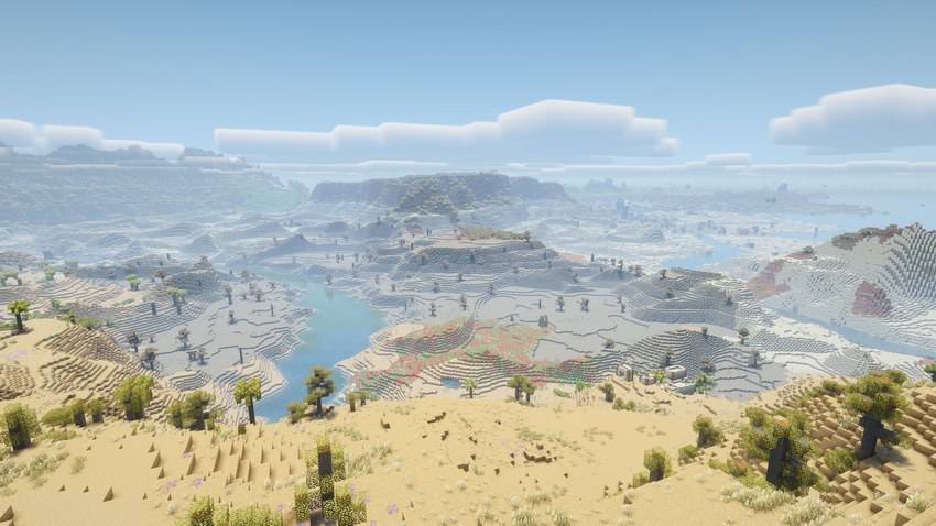 Polished Survival — Desert village with badlands