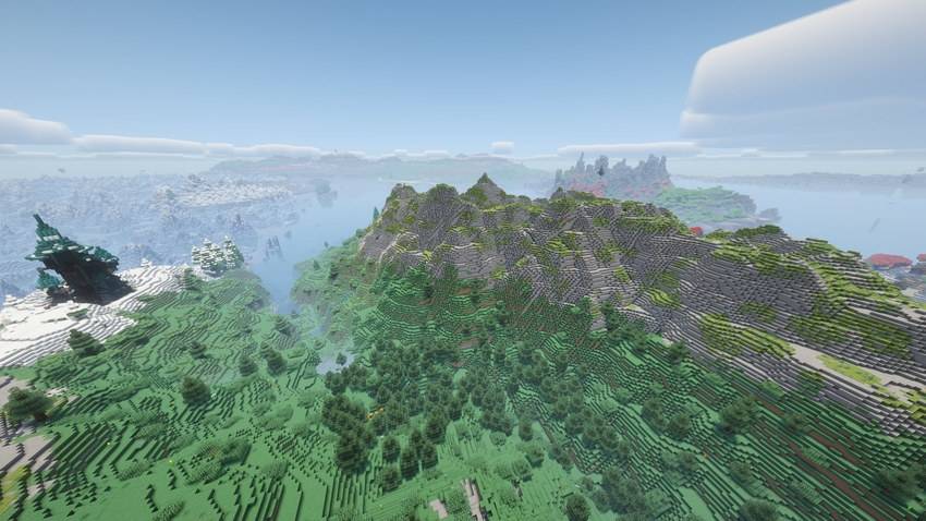 Polished Survival — Panoramic view with distant structure