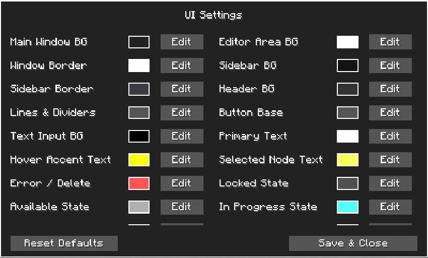 Color Settings
