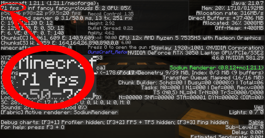 OVER 100+ GUNS RENDERING ALL AT ONCE