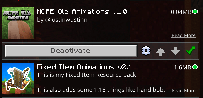 Pack order