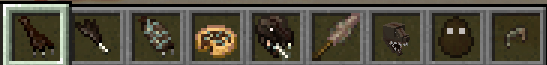 Items in hotbar