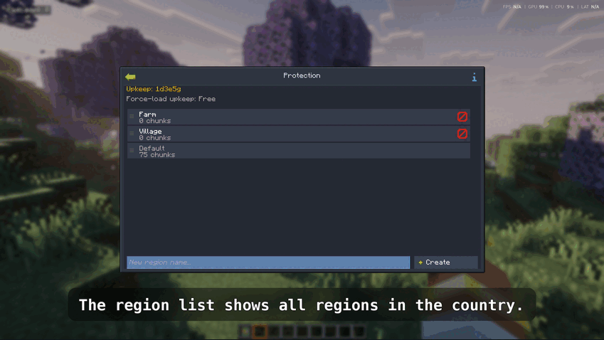Per Region Protection