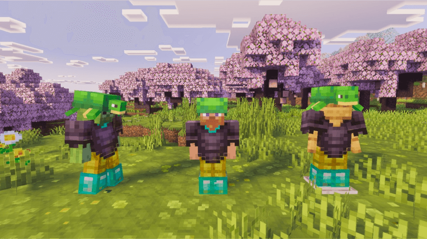 Player, mob, and armor stand with armor visible