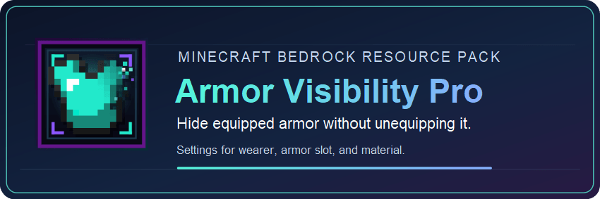 Armor Visibility Pro for Minecraft Bedrock