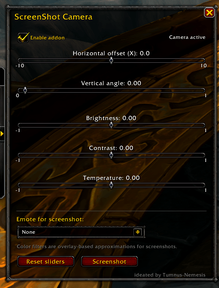 ScreenShot Camera UI