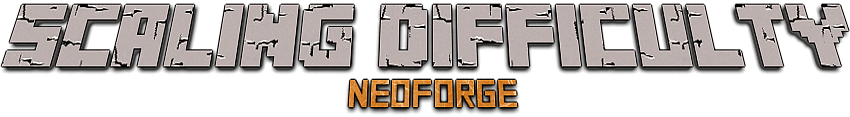 Scaling Difficulty Neoforge Text-Logo