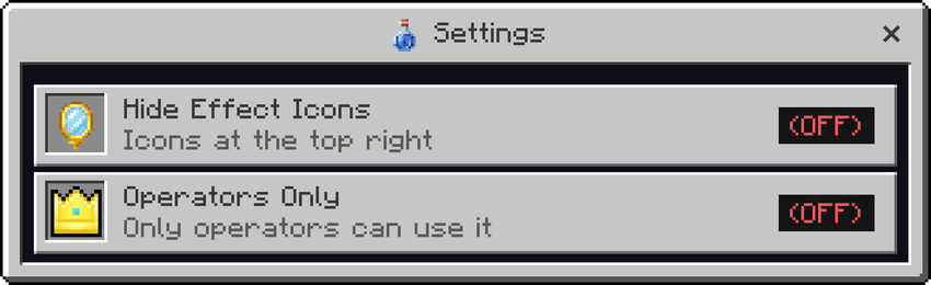 Effects Menu — Minecraft Bedrock addon, screenshot 10