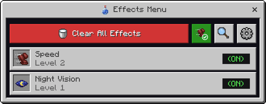 Effects Menu — Minecraft Bedrock addon, screenshot 9