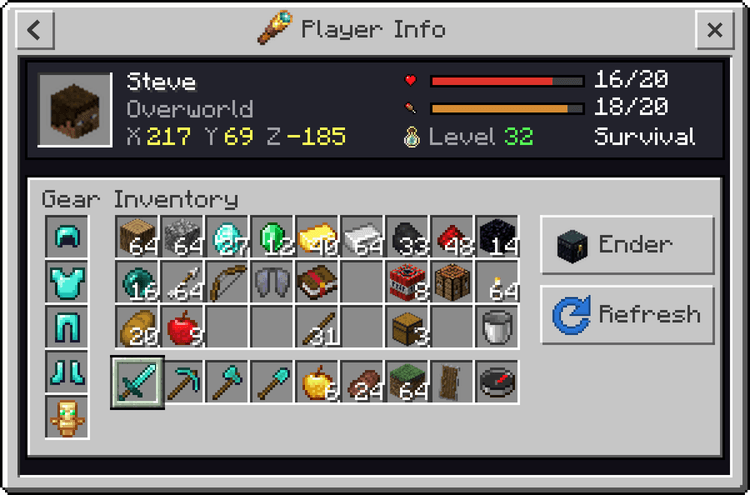 Commands Menu — Minecraft Bedrock addon, screenshot 4