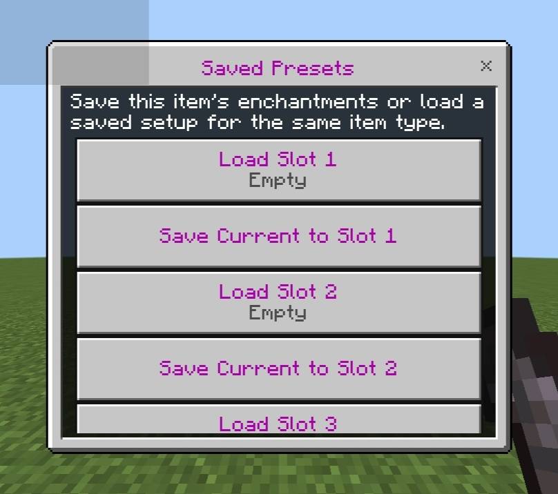 Sneak&Enchant 2.0.2(Achievement Friendly): Enchant Your Items Instantly While Sn — Minecraft Bedrock addon, screenshot 5