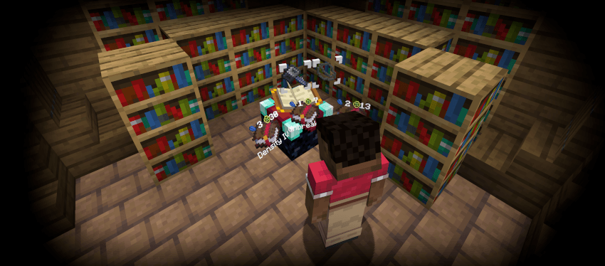 image of player interacting with enchanting menu