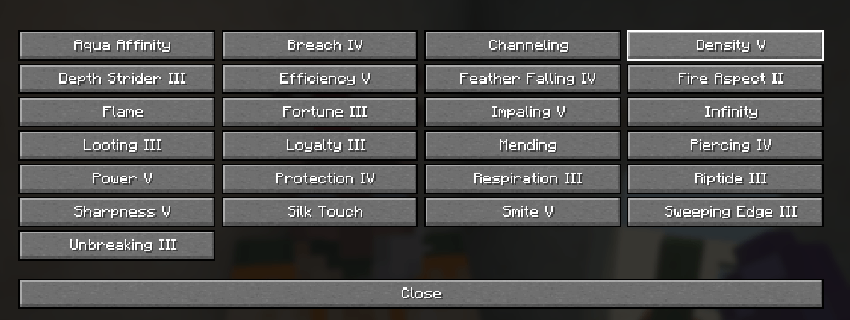 Enchantment List 1.1