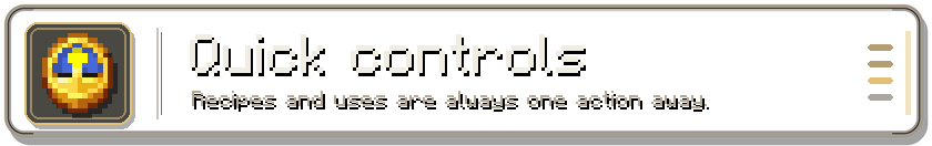 Quick controls