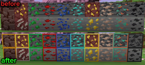 Outlined Ores and Glowing Trims Showcase