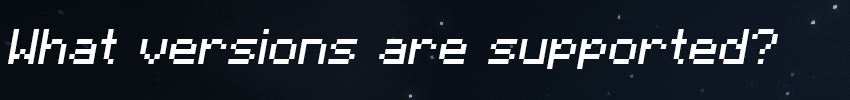 What versions does the mod support?