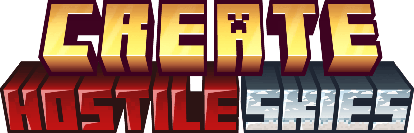Stylized 3D text labeled "CREATE HOSTILE SKIES"