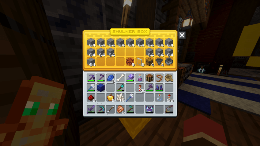 Yellow shulker box