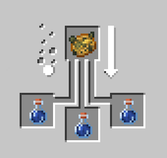 Brewing a potion of peaceful aura with a baked poisonous potato.