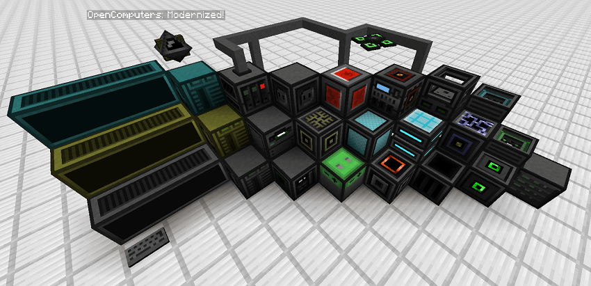A showcase of various blocks from the mod