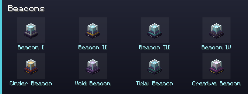 Eight beacons
