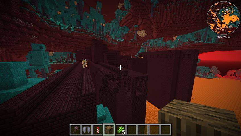 Nether Fortress at Y -94;Y 坐标 -947 的下界堡垒