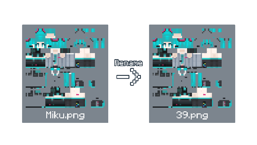 Visualization of Renaming a Custom Skin File to its Slot Number