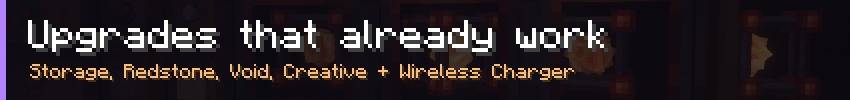 Upgrades that already work