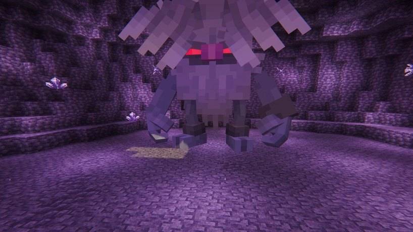 A raid boss inside the crystal