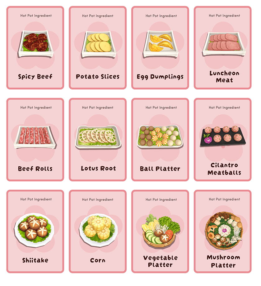 Hot Pot Ingredients Decorative Set Preview 1