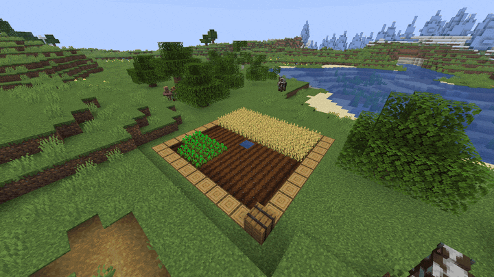 A farm worker harvesting and replanting