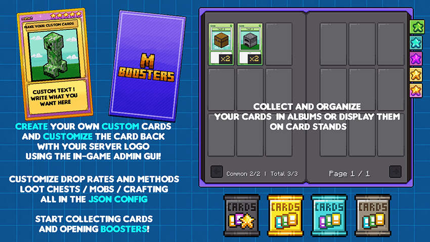 Cards'n'Boosters , your cards in minecraft