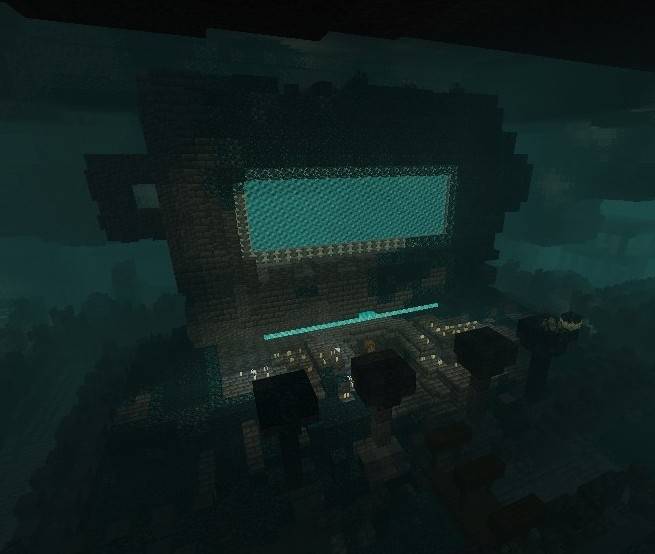 A Lit ancient city portal