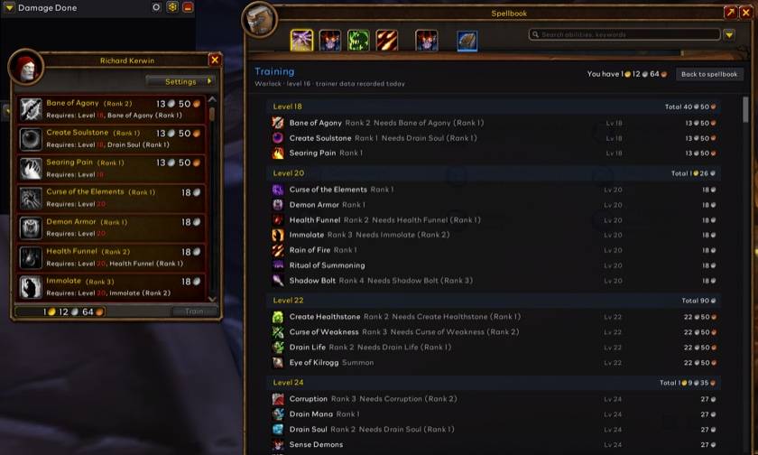 Spellbook Training List