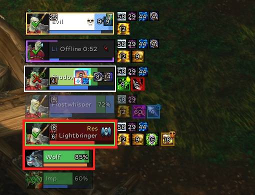 Party Frames with Pets and Auras