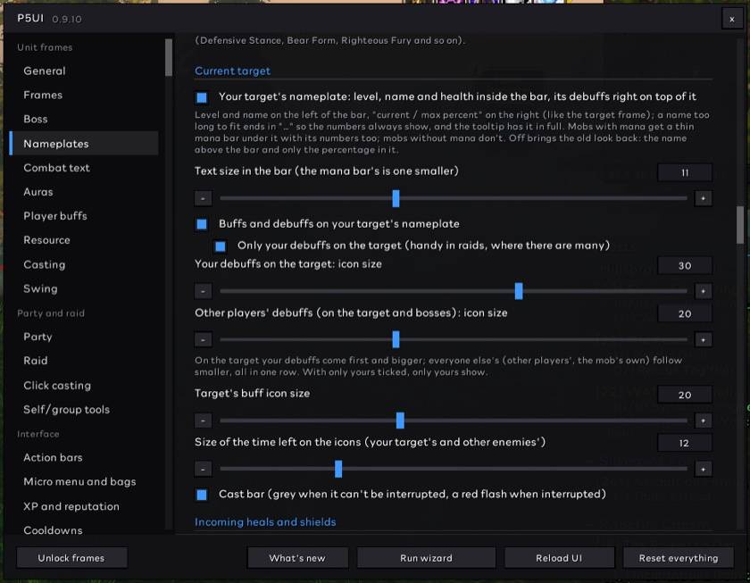 Nameplate Settings