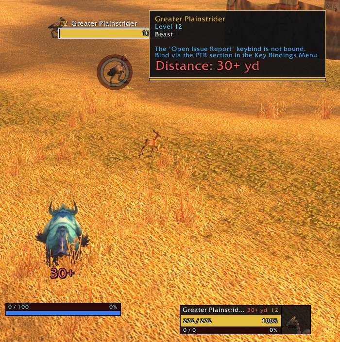 Distance in Tooltip, Target Frame and Range Window