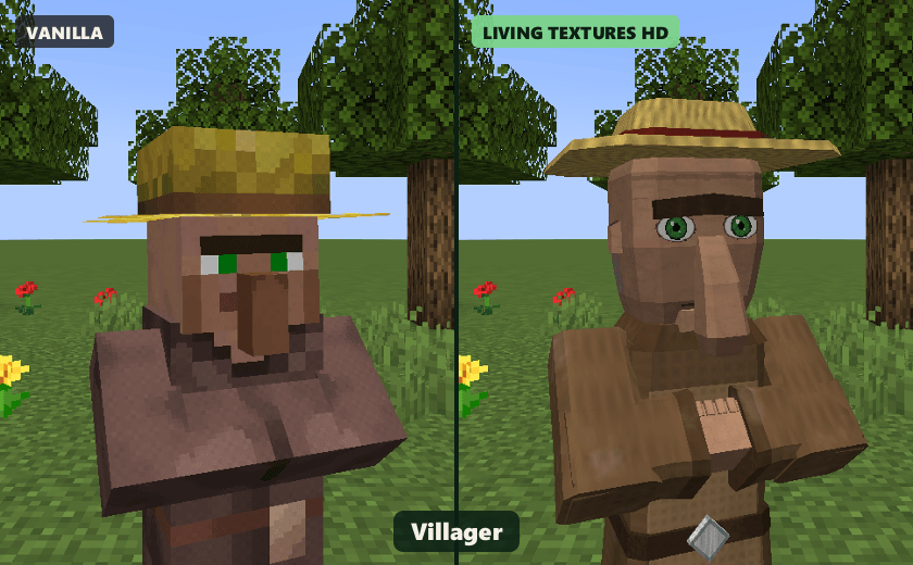 Villager: vanilla vs HD