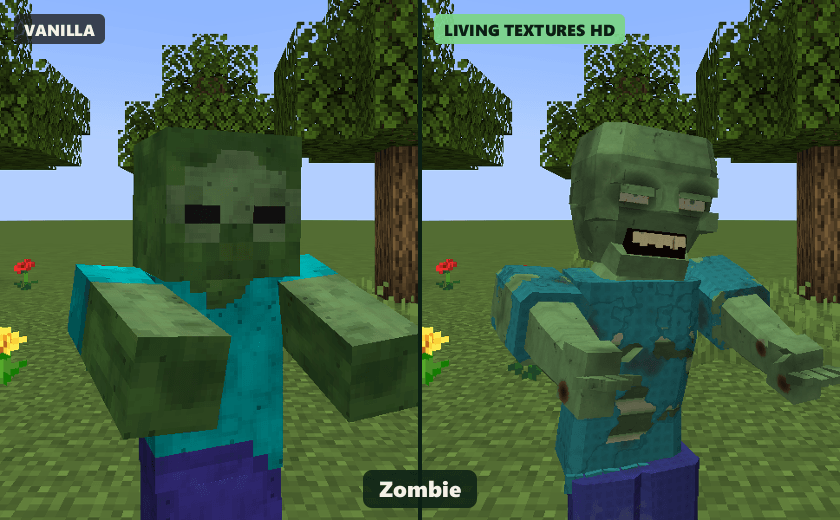Zombie: vanilla vs HD