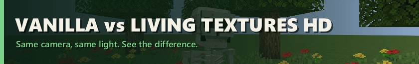 Vanilla vs Living Textures HD