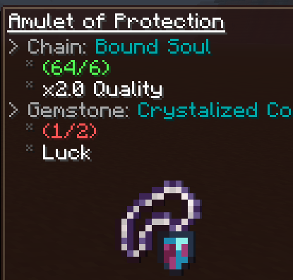 A Bound Soul necklace with a Crystalized Coral gem