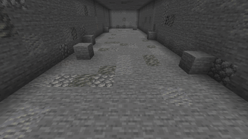 Turning on the light overlay in a dark tunnel, then placing a torch
