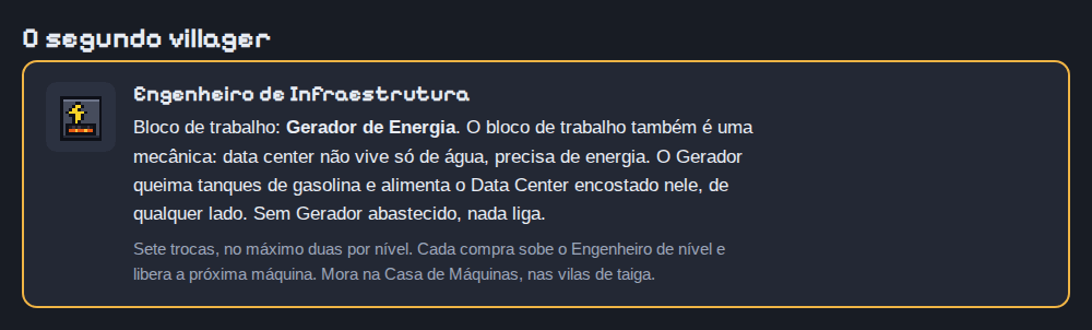 O segundo villager